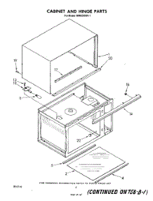 04 - Cabinet And Hinge parts for Whirlpool Microwave MW8500XR1 from AppliancePartsPros.com