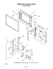06 - Door And Latch parts for Whirlpool Microwave MW8500XR1 from AppliancePartsPros.com