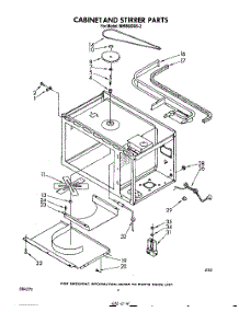 03 - Cabinet And Stirrer parts for Whirlpool Microwave MW8600XS2 from AppliancePartsPros.com