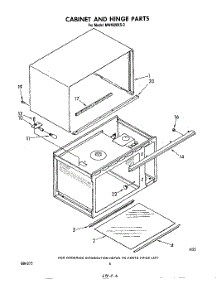 04 - Cabinet And Hinge parts for Whirlpool Microwave MW8600XS2 from AppliancePartsPros.com