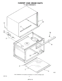 04 - Cabinet And Hinge parts for Whirlpool Microwave MW8500XR0 from AppliancePartsPros.com