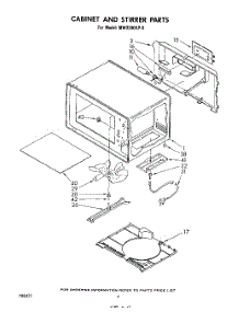 03 - Cabinet And Stirrer parts for Whirlpool Microwave MW3200XP0 from AppliancePartsPros.com
