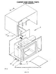 04 - Cabinet And Hinge parts for Whirlpool Microwave MW850EXP0 from AppliancePartsPros.com