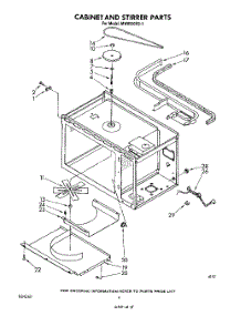 03 - Cabinet And Stirrer parts for Whirlpool Microwave MW8550XS1 from AppliancePartsPros.com