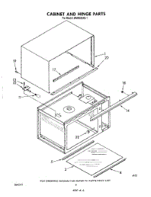 04 - Cabinet And Hinge parts for Whirlpool Microwave MW8550XS1 from AppliancePartsPros.com