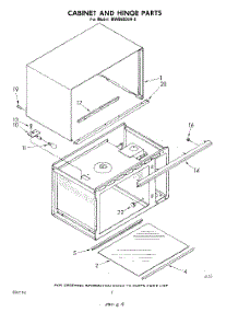 04 - Cabinet And Hinge parts for Whirlpool Microwave MW8600XR0 from AppliancePartsPros.com