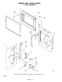 06 - Door And Latch parts for Whirlpool Microwave MW8600XR0 from AppliancePartsPros.com