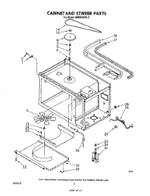 03 - Cabinet And Stirrer parts for Whirlpool Microwave MW8600XS0 from AppliancePartsPros.com