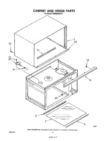 04 - Cabinet And Hinge parts for Whirlpool Microwave MW8600XS0 from AppliancePartsPros.com