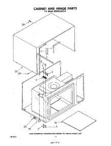 04 - Cabinet And Hinge parts for Whirlpool Microwave MW8520XP0 from AppliancePartsPros.com