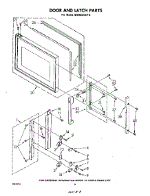 05 - Door And Latch parts for Whirlpool Microwave MW8520XP0 from AppliancePartsPros.com