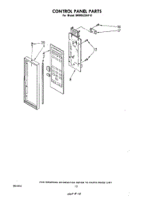 07 - Control Panel parts for Whirlpool Microwave MW8520XP0 from AppliancePartsPros.com