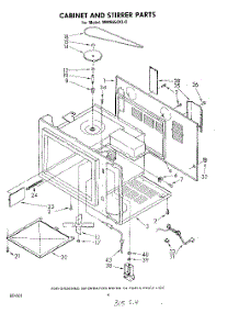 03 - Cabinet And Stirrer parts for Whirlpool Microwave MW8650XL0 from AppliancePartsPros.com