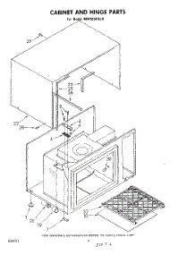 04 - Cabinet And Hinge parts for Whirlpool Microwave MW8650XL0 from AppliancePartsPros.com