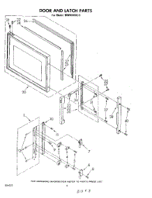 05 - Door And Latch parts for Whirlpool Microwave MW8650XL0 from AppliancePartsPros.com