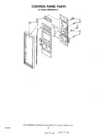 07 - Control Panel parts for Whirlpool Microwave MW8650XL0 from AppliancePartsPros.com