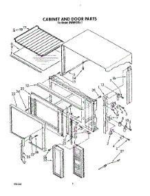 04 - Cabinet And Door parts for Whirlpool Microwave MW8650XS7 from AppliancePartsPros.com