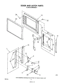 06 - Door And Latch parts for Whirlpool Microwave MW8500XS1 from AppliancePartsPros.com