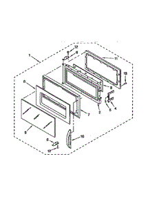 Door parts for Whirlpool Microwave MH7116XBB6 from AppliancePartsPros.com