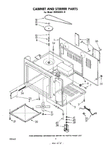 03 - Cabinet And Stirrer parts for Whirlpool Microwave MW8600XL0 from AppliancePartsPros.com