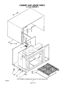 04 - Cabinet And Hinge parts for Whirlpool Microwave MW8600XL0 from AppliancePartsPros.com
