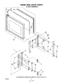 05 - Door And Latch parts for Whirlpool Microwave MW8600XL0 from AppliancePartsPros.com