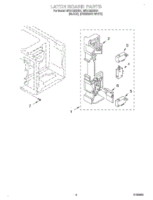 04 - Latch Board parts for Whirlpool Microwave MT3135SHB1 from AppliancePartsPros.com