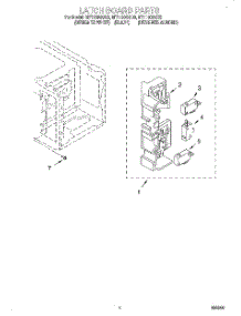 04 - Latch Board parts for Whirlpool Microwave MT1130SGB0 from AppliancePartsPros.com