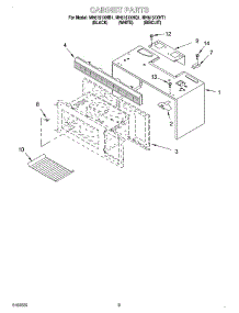 03 - Cabinet parts for Whirlpool Microwave MH6151XHB1 from AppliancePartsPros.com