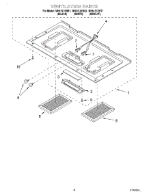 07 - Ventilation parts for Whirlpool Microwave MH6151XHB1 from AppliancePartsPros.com