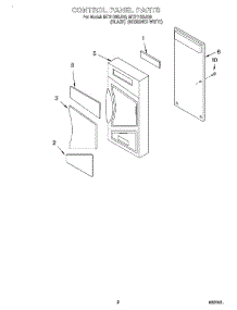 02 - Control Panel parts for Whirlpool Microwave MT2110SJQ0 from AppliancePartsPros.com
