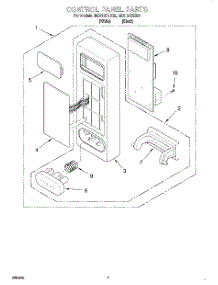 06 - Control Panel parts for Whirlpool Microwave MC8131XEB0 from AppliancePartsPros.com