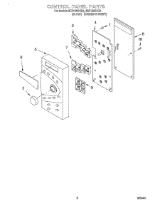 02 - Control Panel parts for Whirlpool Microwave MT3185SHB0 from AppliancePartsPros.com