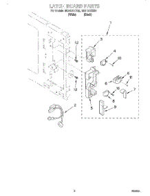 05 - Latch Board parts for Whirlpool Microwave MC8131XEQ0 from AppliancePartsPros.com