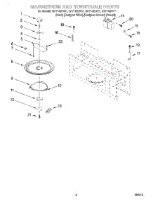 05 - Magnetron And Turntable parts for Whirlpool Microwave GH7145XFB1 from AppliancePartsPros.com