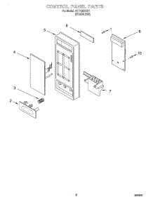 02 - Control Panel parts for Whirlpool Microwave GT1196SHS1 from AppliancePartsPros.com