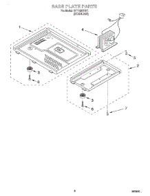 06 - Base Plate parts for Whirlpool Microwave GT1196SHS1 from AppliancePartsPros.com