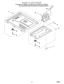 05 - Base Plate parts for Whirlpool Microwave GT1195SHZ1 from AppliancePartsPros.com
