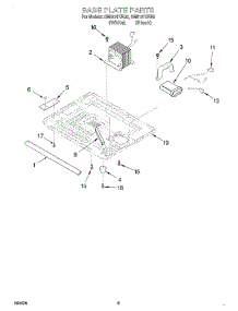 04 - Base Plate parts for Whirlpool Microwave GM8131XEQ0 from AppliancePartsPros.com