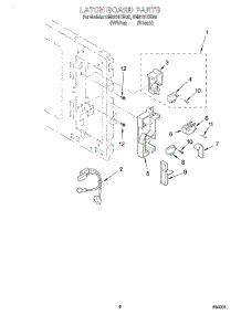 05 - Latch Board parts for Whirlpool Microwave GM8131XEQ0 from AppliancePartsPros.com