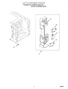 04 - Latch Board parts for Whirlpool Microwave MT3105SHB0 from AppliancePartsPros.com