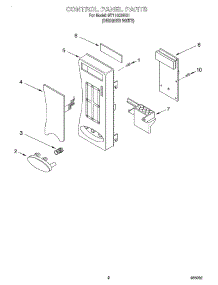 02 - Control Panel parts for Whirlpool Microwave MT1100SHQ1 from AppliancePartsPros.com