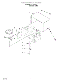 03 - Oven Cavity parts for Whirlpool Microwave MT1100SHQ1 from AppliancePartsPros.com