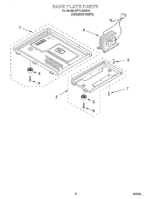 06 - Base Plate parts for Whirlpool Microwave MT1100SHQ1 from AppliancePartsPros.com