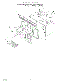 03 - Cabinet parts for Whirlpool Microwave MH6151XHT0 from AppliancePartsPros.com