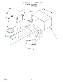 03 - Oven Cavity parts for Whirlpool Microwave GT1196SHS0 from AppliancePartsPros.com