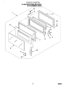 02 - Door parts for Whirlpool Microwave MH6110XBQ2 from AppliancePartsPros.com