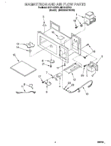 04 - Magnetron And Air Flow parts for Whirlpool Microwave MH7110XBQ3 from AppliancePartsPros.com