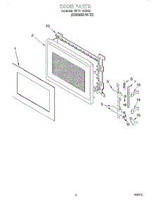 02 - Door parts for Whirlpool Microwave 7MT7116XDQ0 from AppliancePartsPros.com