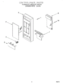 02 - Control Panel parts for Whirlpool Microwave MT1195SGQ0 from AppliancePartsPros.com